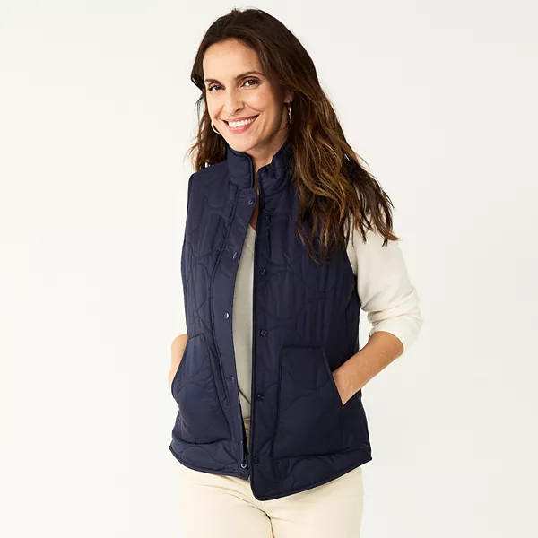Women's Croft & Barrow® Quilted Vest | Kohl's