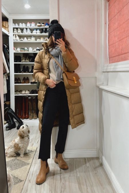 Winter outfit with puffer coat (mine is about 5+ years old). Found similar colors. Also linking some great alternatives that look 👌🏼
Size up a 1/2 in boots - they run small.  Update: use code lillydemello20 for extra 20% off  
Demellier sweater no longer sold, linking similar options. 
Jeans tts. The linked Madewell jeans are almost identical style to my Mother jeans but a better price  

#LTKSeasonal #LTKshoecrush #LTKstyletip
