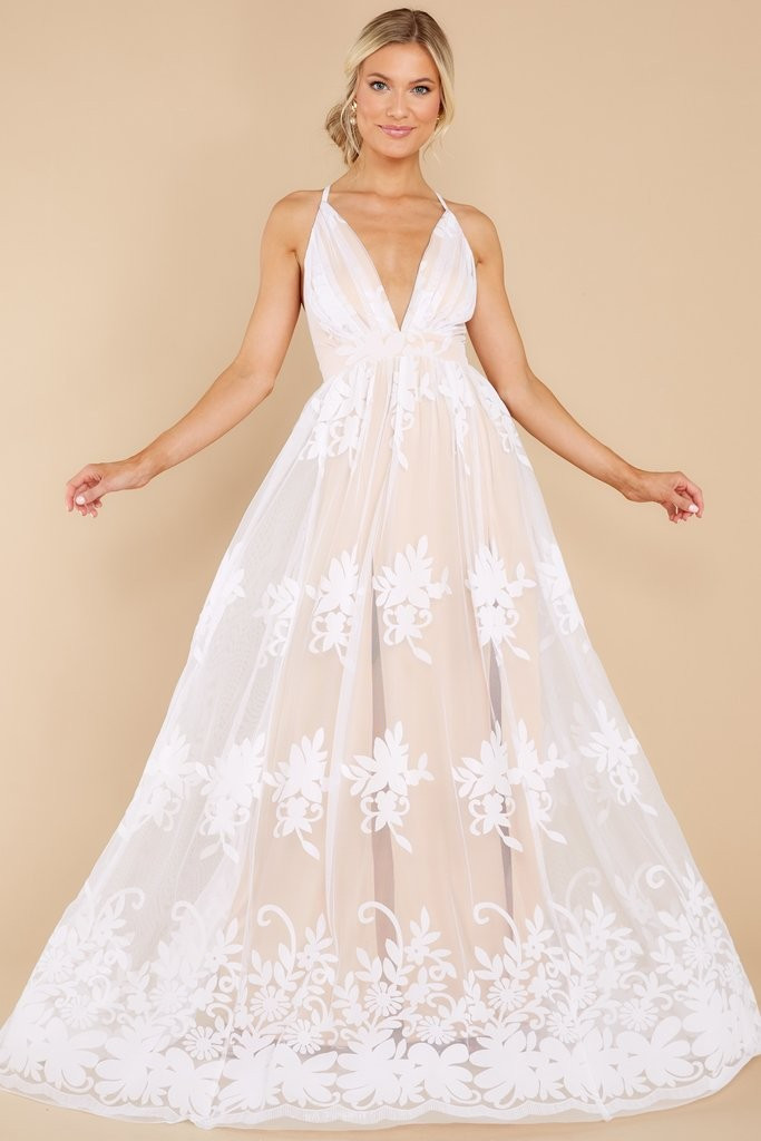 In Any Event White Maxi Dress | Red Dress 