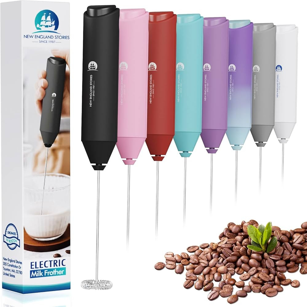 Powerful Milk Frother Wand - Mini Handheld Milk Frother with Stainless Steel - Battery-Powered Dr... | Amazon (US)