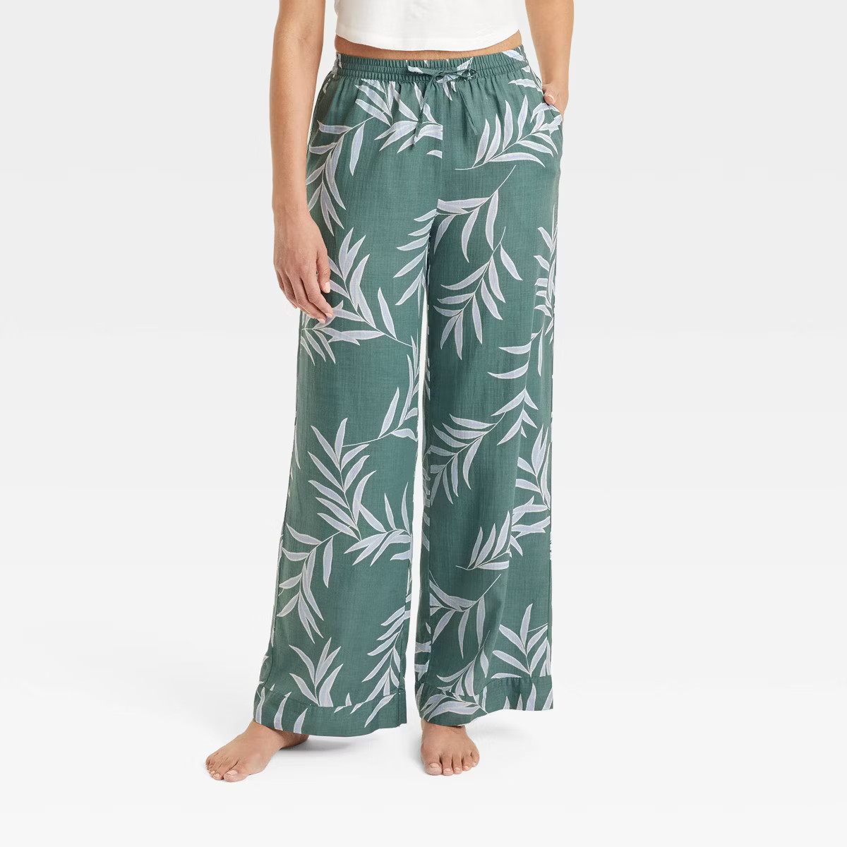 Women's Cotton Blend Pajama Pants - Stars Above™ Green M | Target