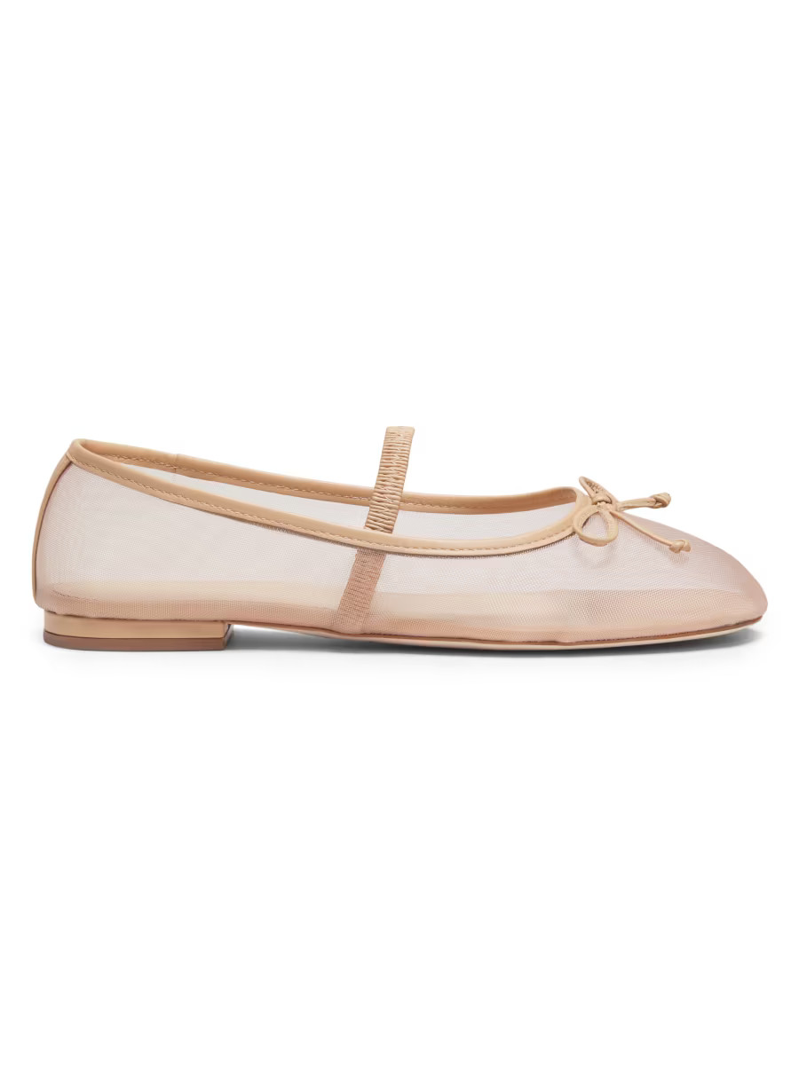 Mesh Bow Ballet Flats | Saks Fifth Avenue