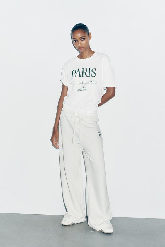 EMBROIDERED SLOGAN T-SHIRT | Zara UK