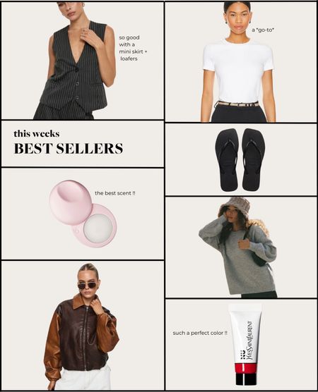 this weeks best sellers | glossier perfume, revolve white tee, princess Polly grey knit, ysl lip & cheek tint 

#LTKtravel #LTKfindsunder100 #LTKstyletip