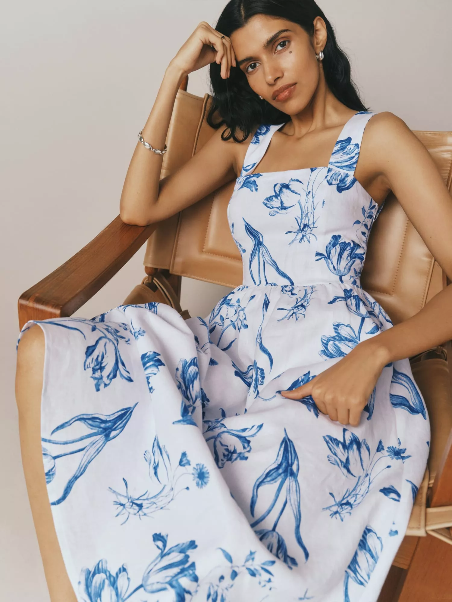 Frieda floral hot sale midi dress