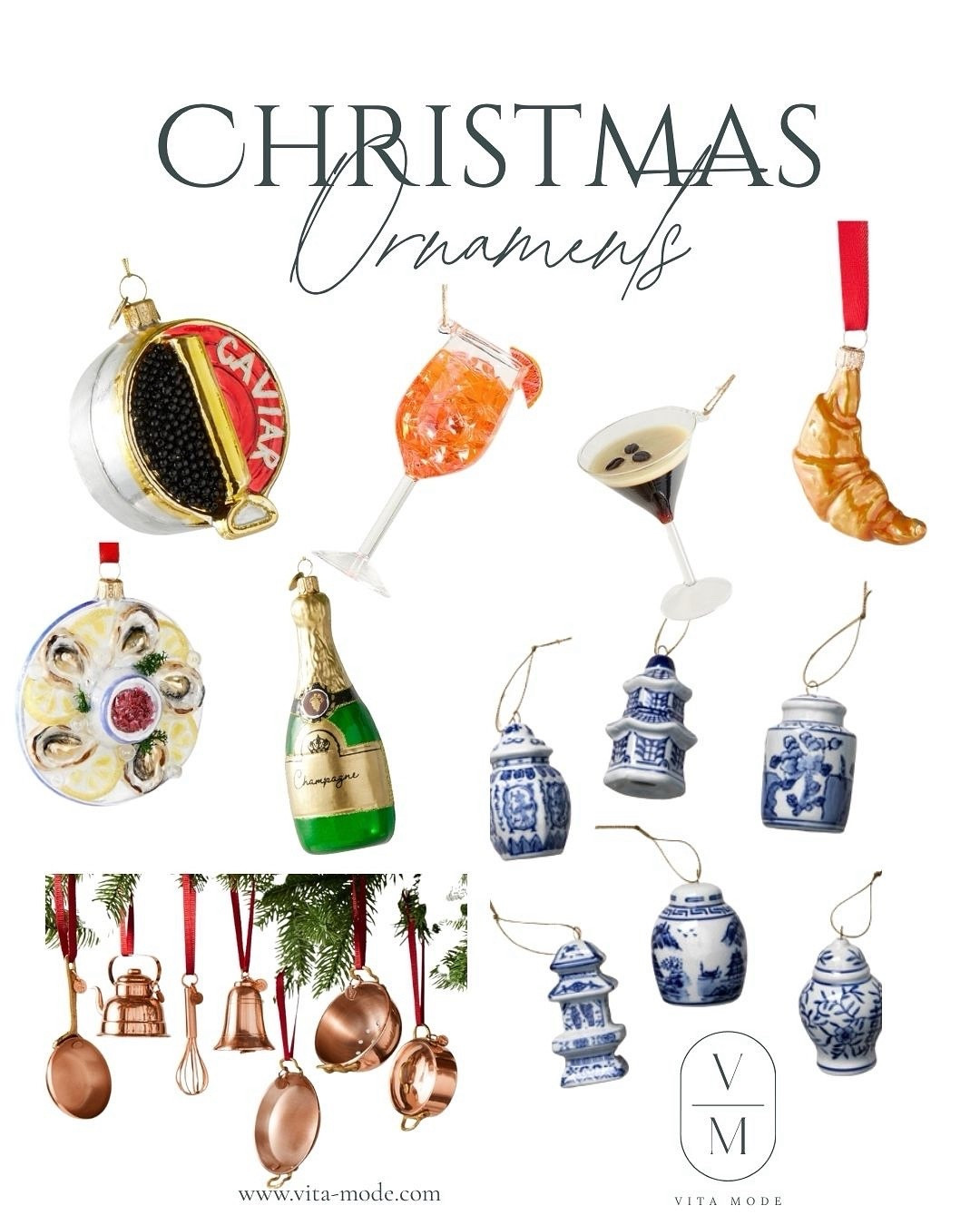  

Cute, classy and meaningful ornaments to give to friends, family, a hostess or even yourself. 

Who wouldn’t love a little champagne and caviar or an espresso martini hanging on their tree?

#LTKHome #LTKFindsUnder50 #LTKSeasonal