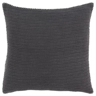 Charcoal Gray Square Throw Cushion | Wayfair North America