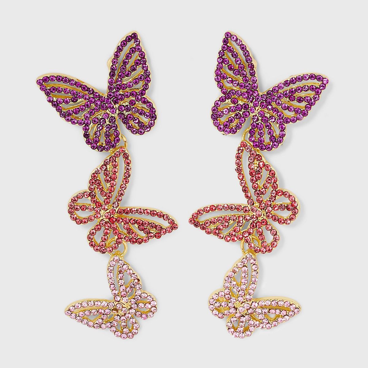 SUGARFIX by BaubleBar Butterfly Three Drop Earrings | Target
