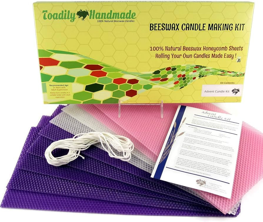 Make Your Own Beeswax Advent Taper Candle Kit - Makes 3 Complete Advent Taper Sets - DIY - Do It ... | Amazon (US)