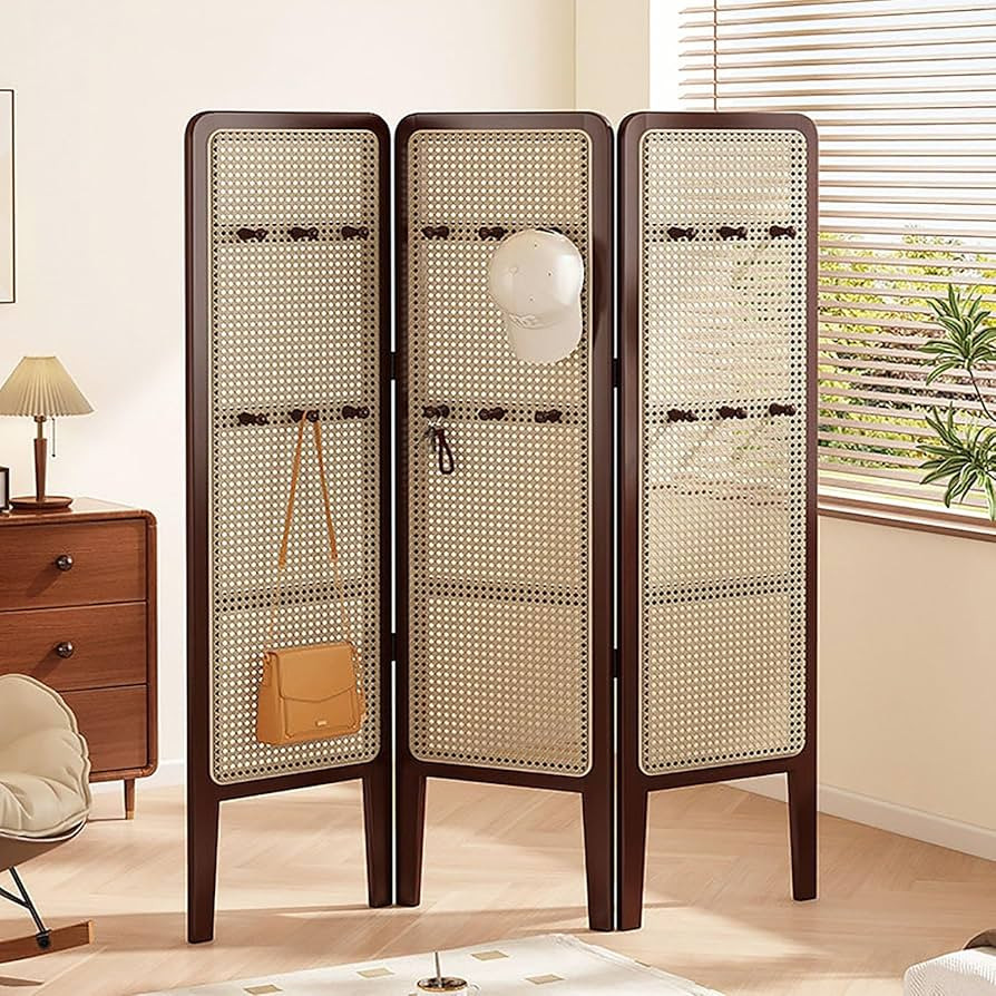 Freestanding Room Divider Panels, Decoration Partition Wall Divider with Support Feet, Rattan Fol... | Amazon (US)
