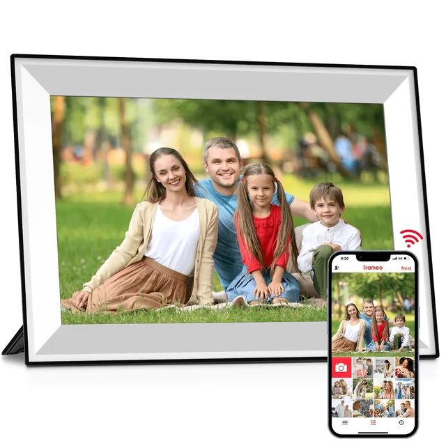 Frameo 10.1" Digital Picture Frame Smart Wifi Touch Screen with 32GB Storage via APP Web Easy Set... | Walmart (US)
