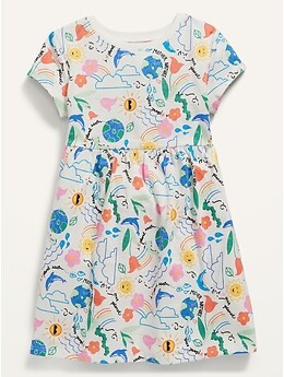Jersey-Knit Short-Sleeve Dress for Toddler Girls | Old Navy (US)
