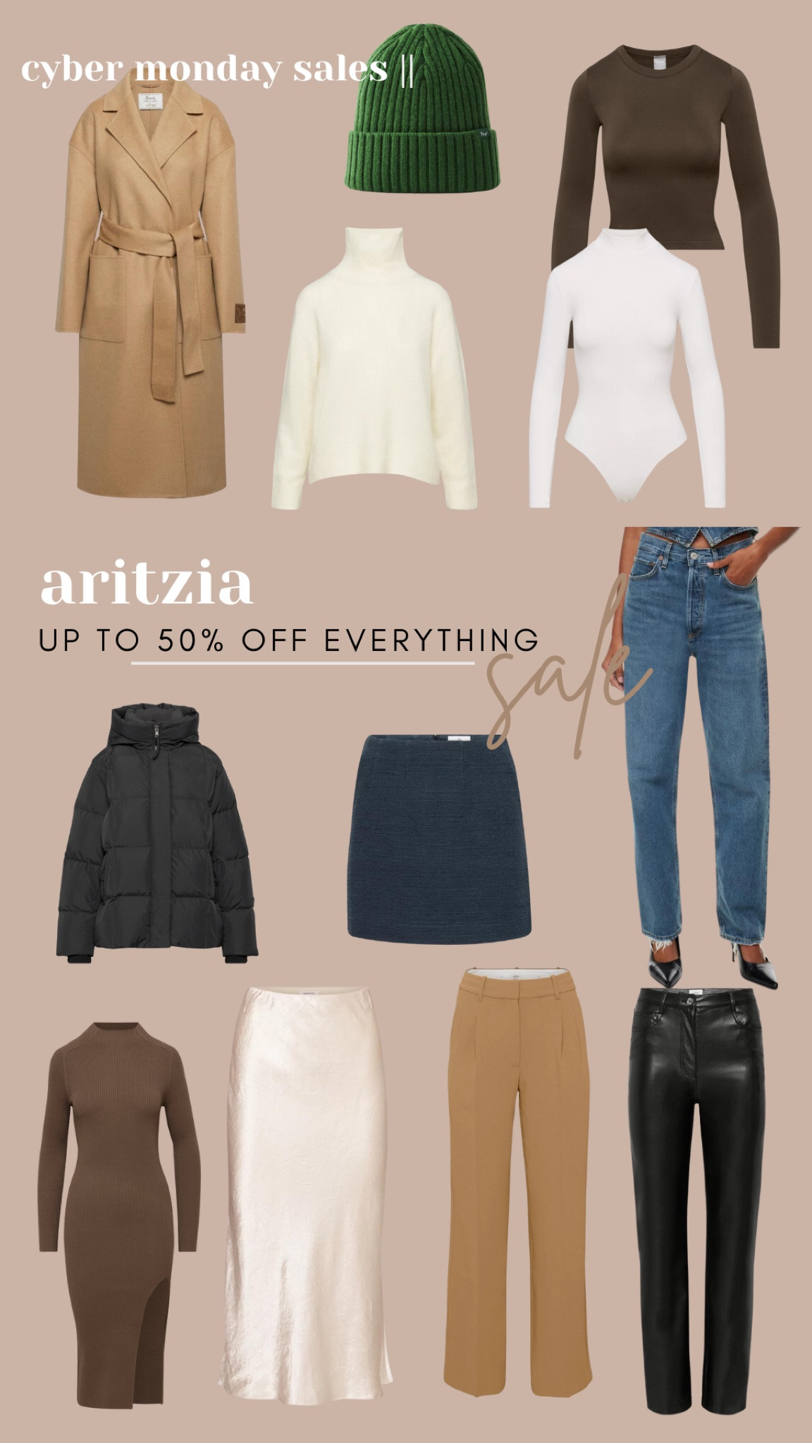 Aritzia up to 50% off sale ends tonight

#LTKCyberWeek