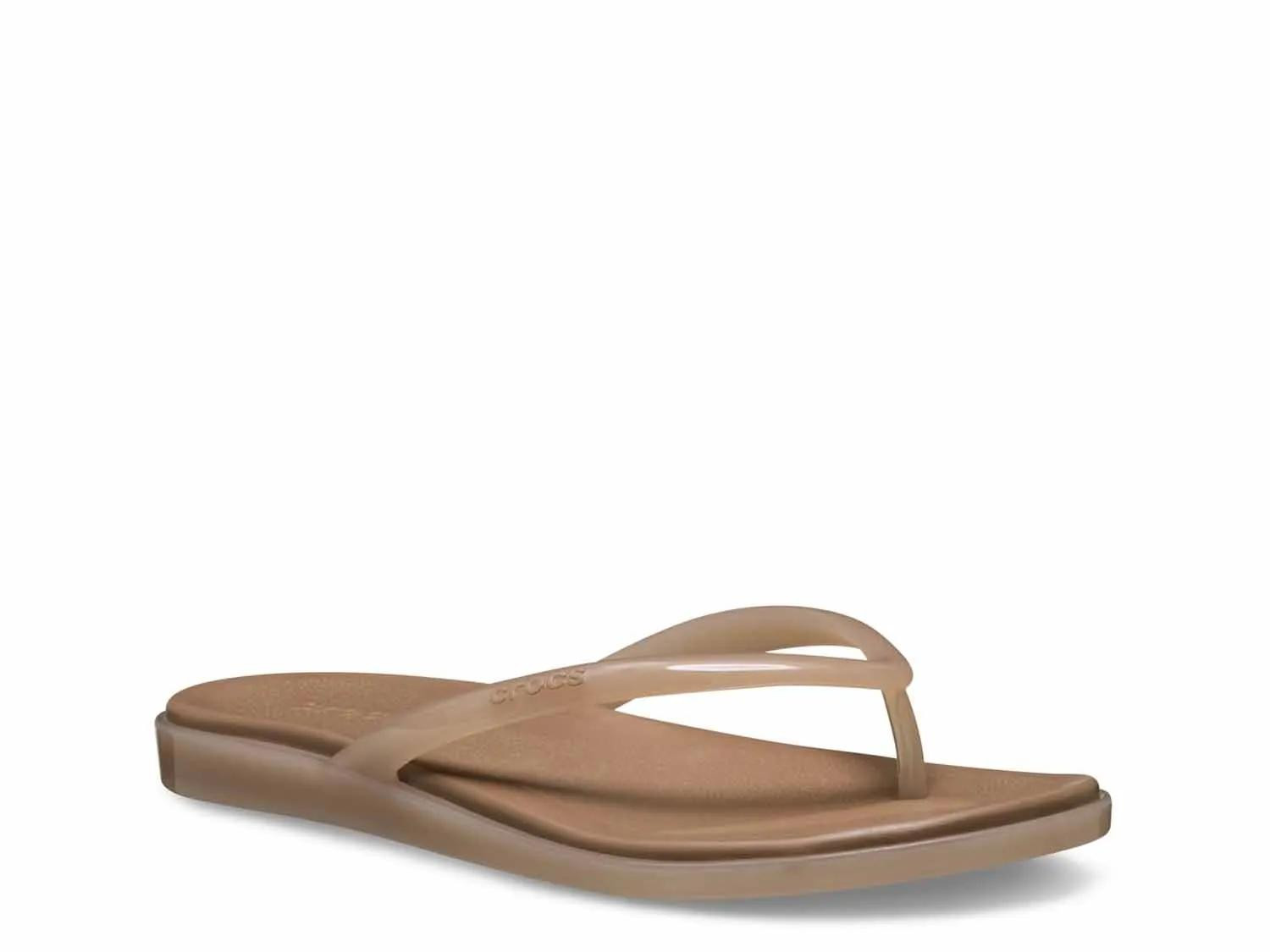 Crocs Miami Flip Flop | Women's | Light Brown | Size 11 | Sandals | Footbed | Jelly | DSW