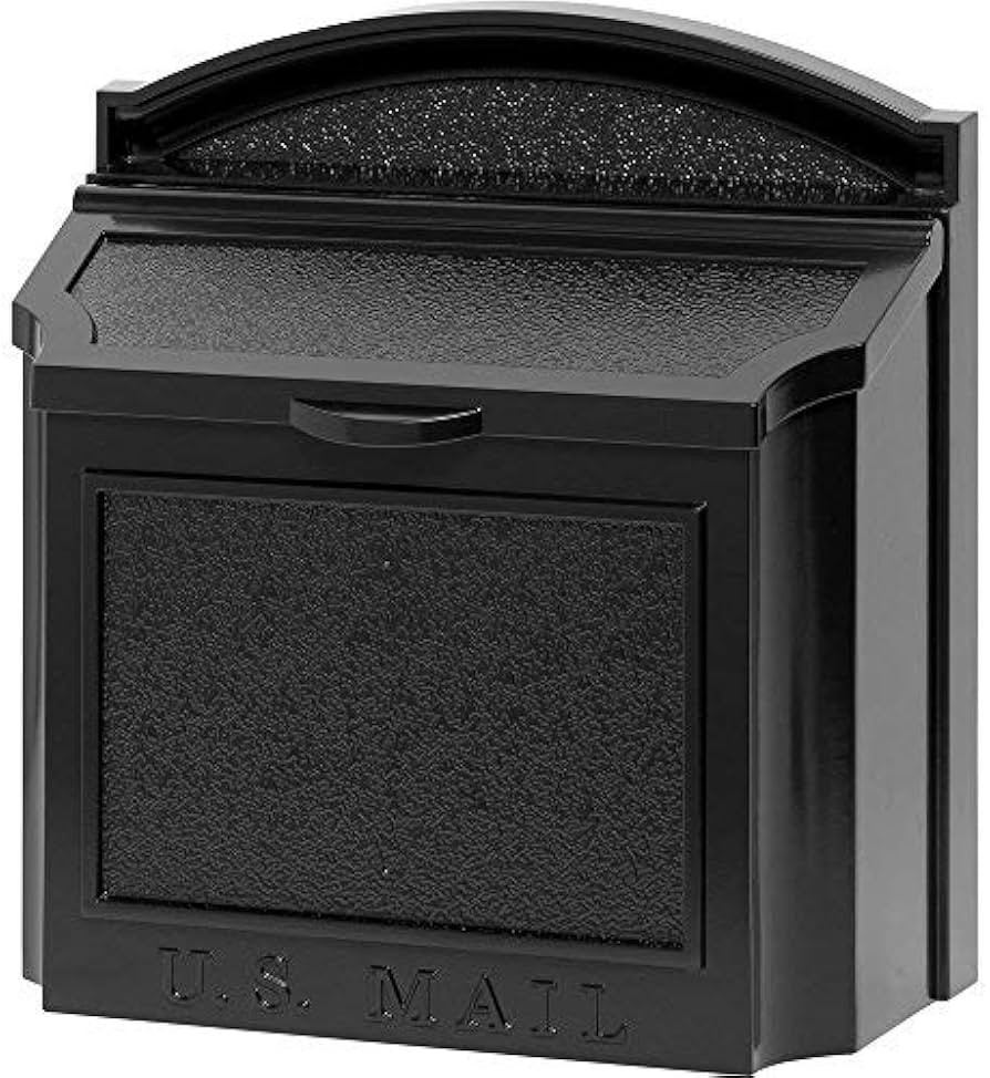 Whitehall Products Locking Wall Mounted Large Mailbox, Black | Amazon (US)