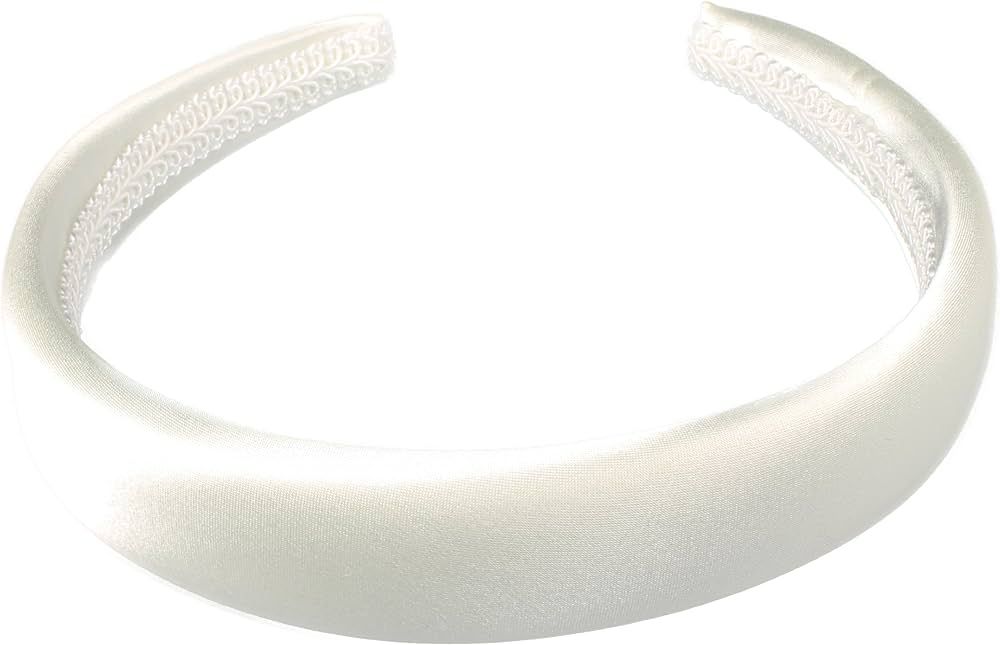 Pritties Accessories Ivory Satin Covered Padded Alice Hair Band Headband 2.5cm (1") Wide | Amazon (UK)