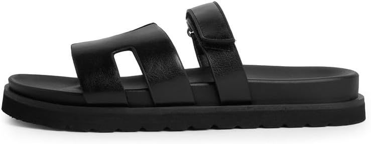 Womens Flat Sandals Open Toe Slide Sandals | Amazon (US)