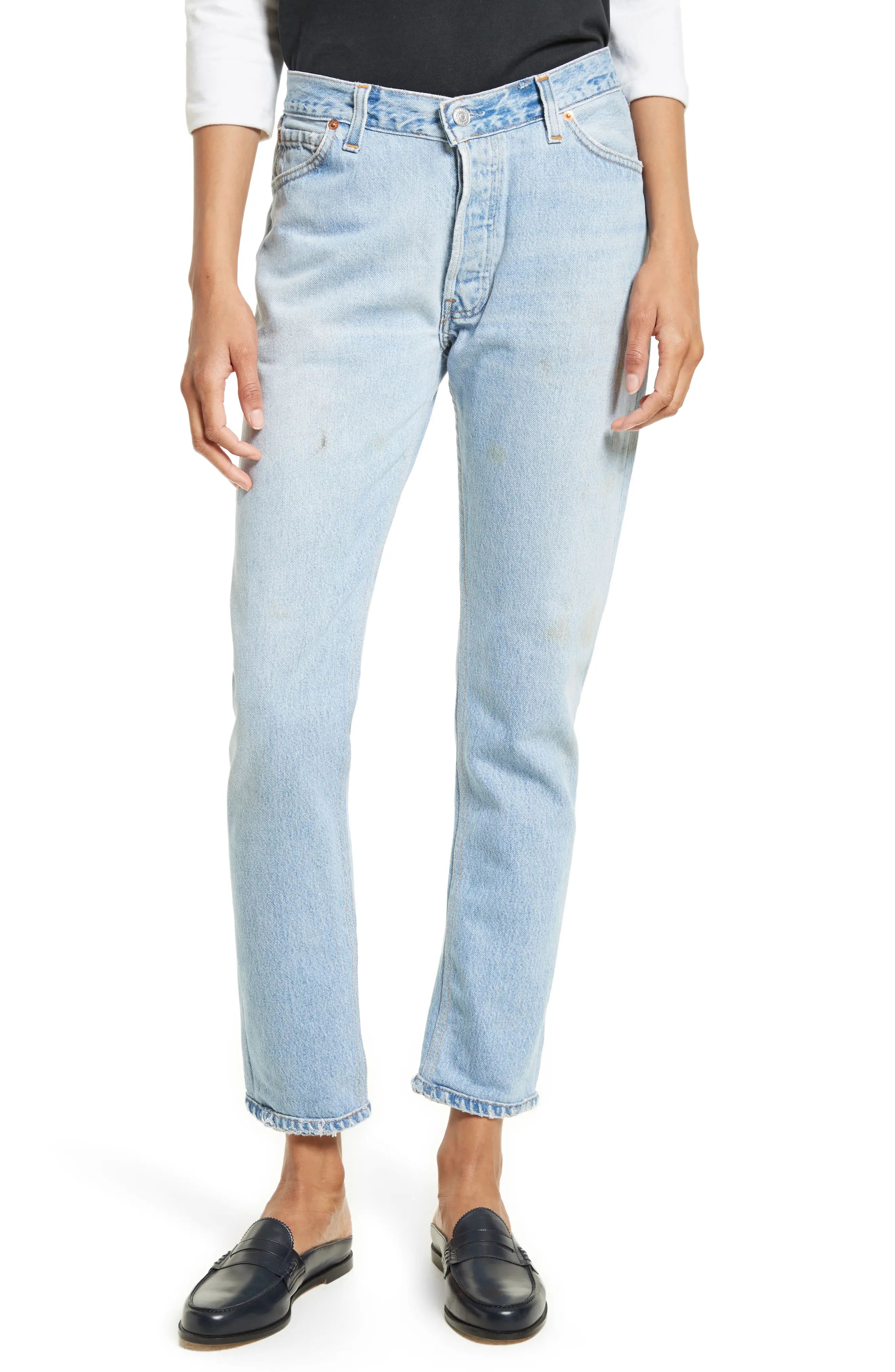 Reconstructed Relaxed Straight Jeans | Nordstrom