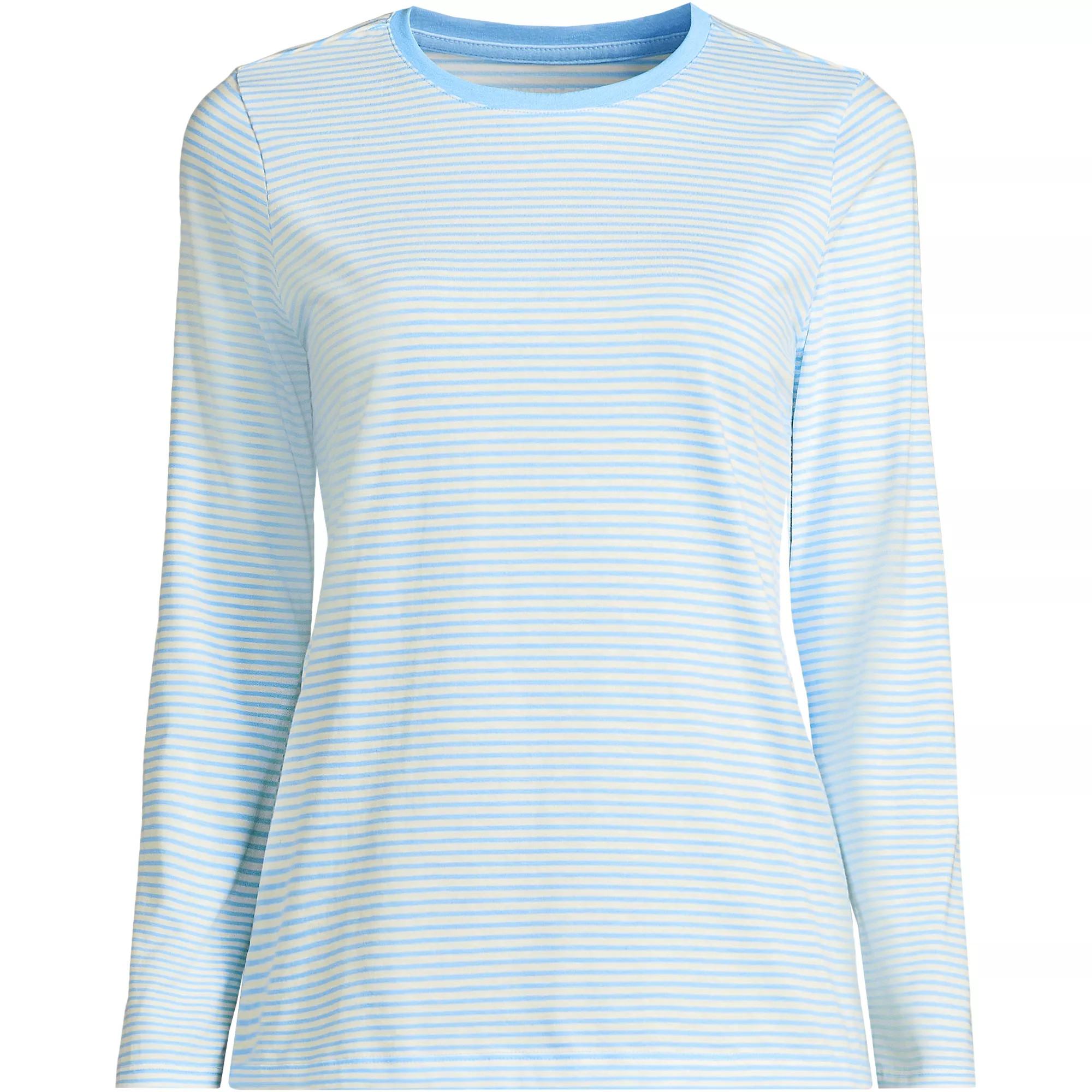 Supima Cotton Long Sleeve Crewneck T-Shirt | Lands' End (US)
