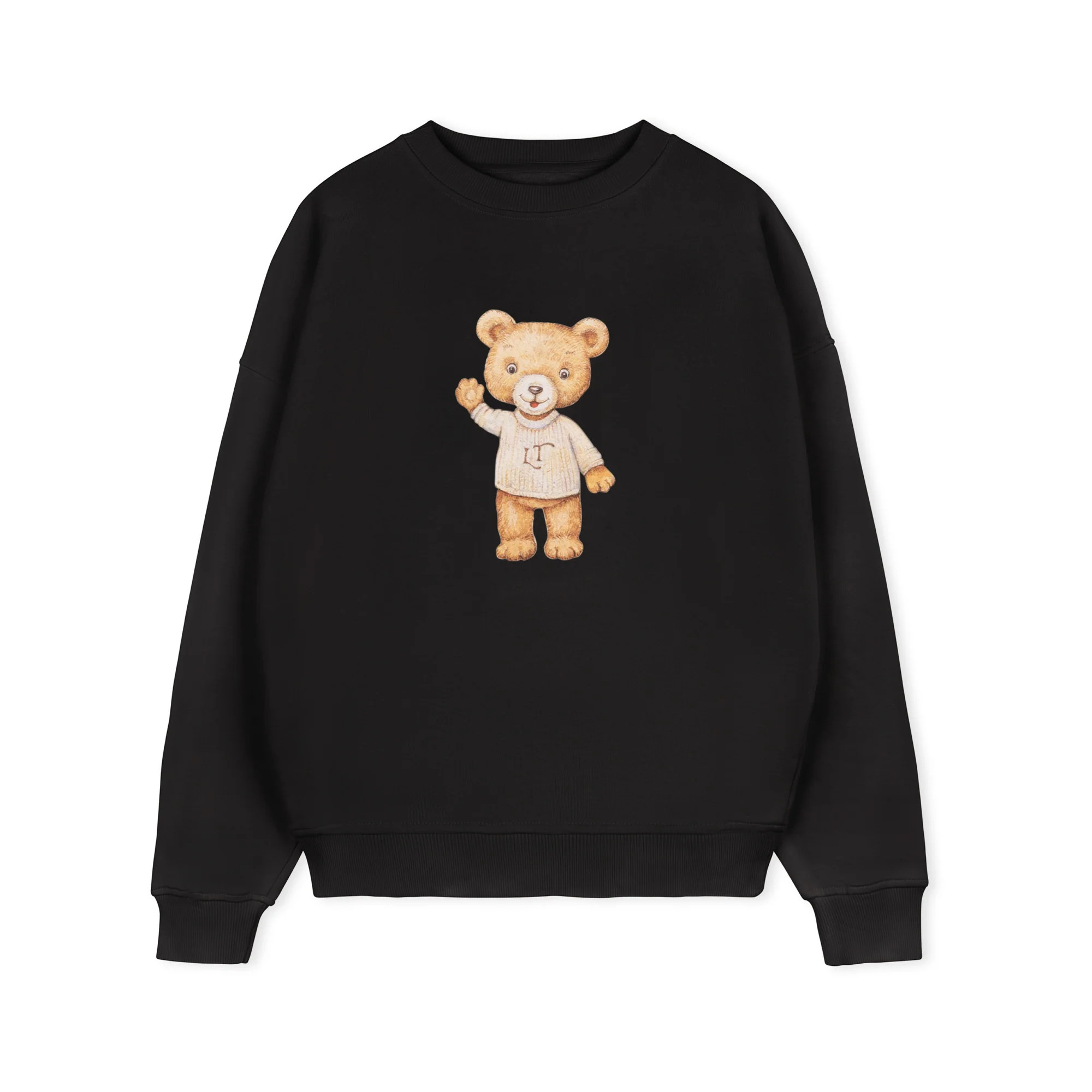 Bigger Teddy Oversized Classic Pullover Black | Lil Teddy (US)