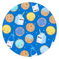 Blue Cookies & Milk Two-Piece Short Sleeve & Shorts Bamboo Viscose Pajama Set | Little Sleepies