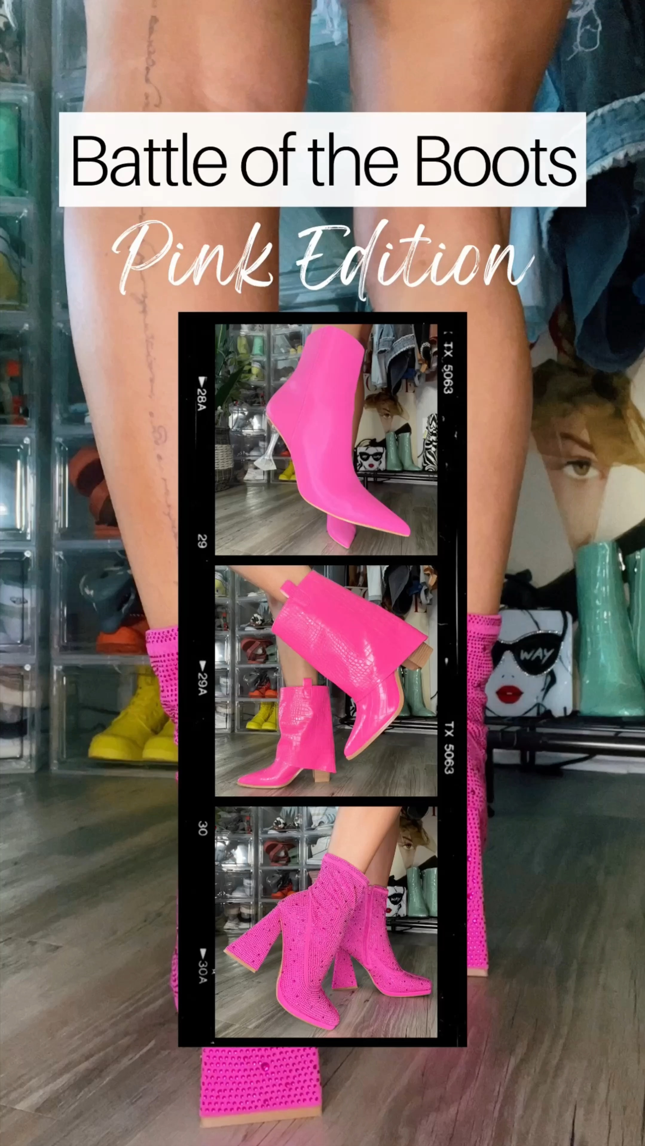 Battle of the PINK Boots 🎀

1️⃣ Miss. Lola Fold-Over Western Boot. Brand doesn’t participate with LTK but tagged a few similar options 
2️⃣ SHEIN Perspex Ankle Bootie - fits TTS
3️⃣ SHEIN Rhinestone Chunky Boot - fits TTS 

xo, e
#ankleboots #anklebooties #fallfashion #fallstyle #shein #misslola 

#LTKstyletip #LTKshoecrush #LTKunder50