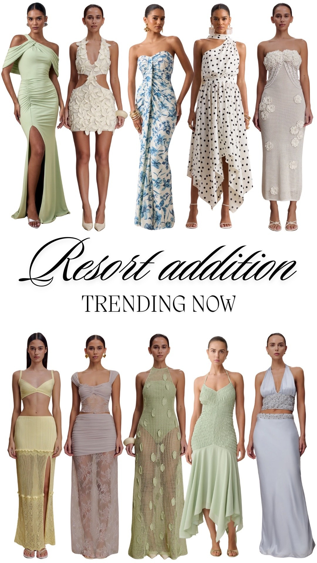 Resort Edition — Trending Now ✨

Sharing some of my favorite resort looks from Meshki right now. Think chic dresses, elegant sets, and beautiful knit pieces that are perfect for warm destinations and vacation styling.

These outfits are effortlessly stylish — the kind of pieces you can wear from a beach lunch to sunset cocktails. Flowy fabrics, flattering silhouettes, and that polished resort aesthetic that always looks put together.

If you’re planning a tropical getaway or just love that resort-luxe vibe, these are such beautiful pieces to add to your wardrobe.

All looks are linked in my LTK. 🌴✨

#LTKootd #LTKSpringSale #LTKWedding