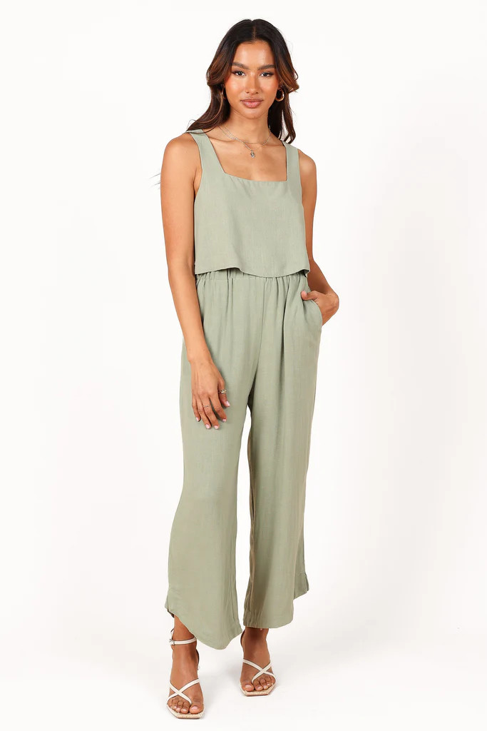 Eleanor High Waisted Pants - Green | Petal & Pup (US)