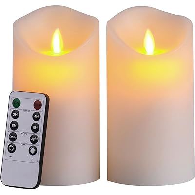 Homemory 6” x 3.25” Outdoor Waterproof Flameless Candles, Flickering Moving Flame LED Candles, Batte | Amazon (US)