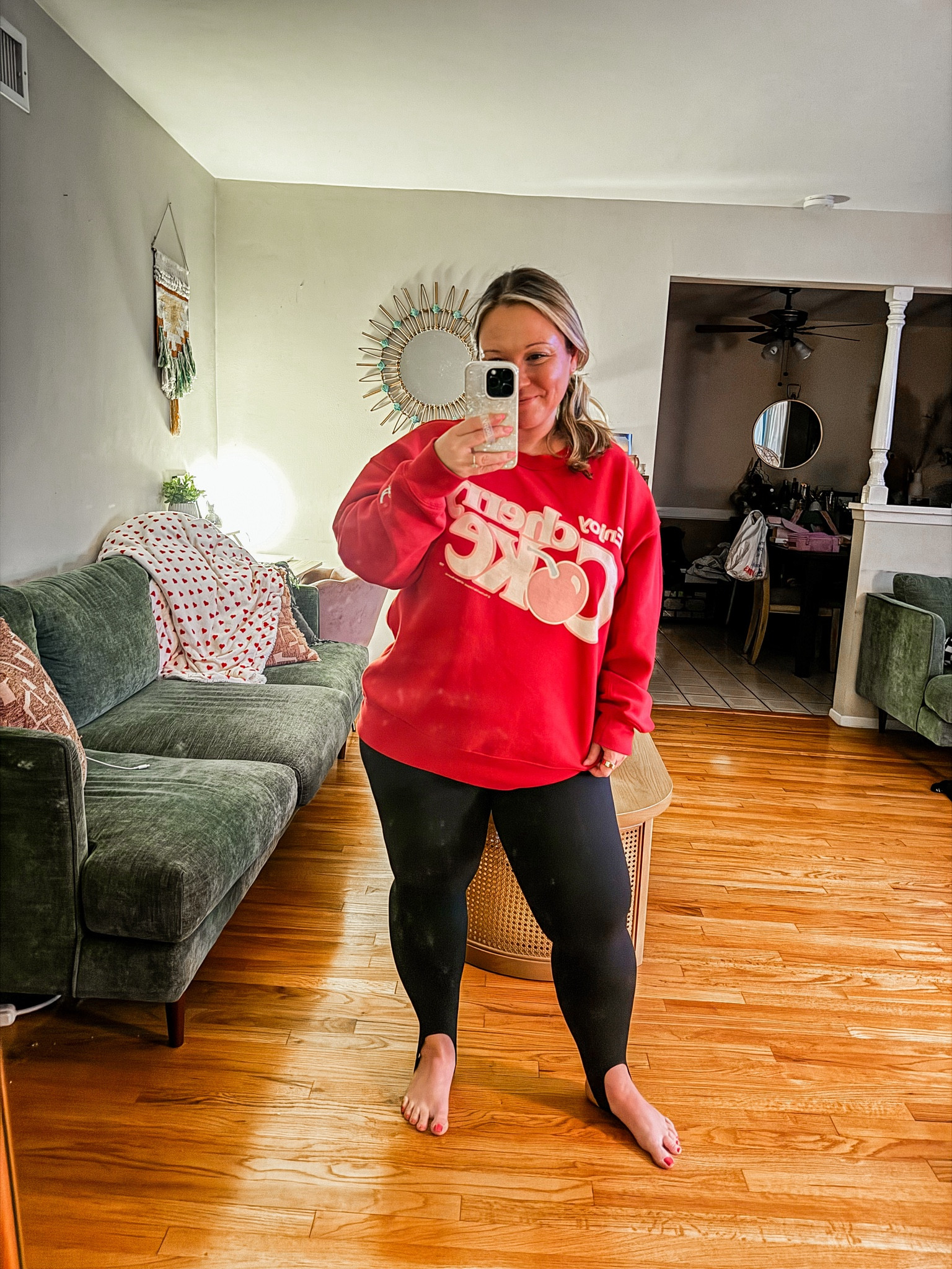 Stirrup leggings! 
These come in lengths- I did the size LARGE PETITE and they fit perfectly and so soft and comfortable! 
Sweater size LARGE 

Casual outfit, leggings, spring trends, Athleta, size 12, size 14, travel style, Abercrombie 


#LTKMidsize #LTKPetite #LTKOver40