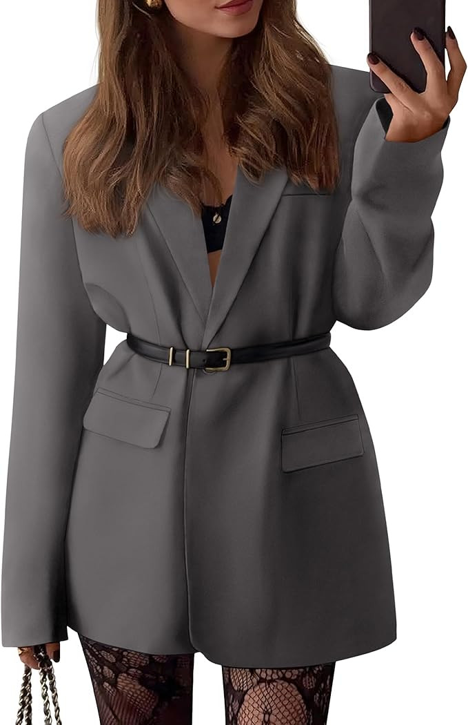 BTFBM Blazers for Women 2026 Spring Business Casual Clothes Open Front Oversized Winter Coats Wor... | Amazon (US)