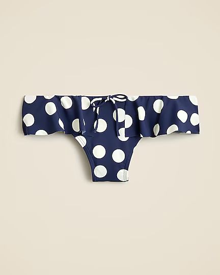 Maryam Nassir Zadeh X J.Crew ruffle bow-tie bikini bottom in dot | J. Crew US