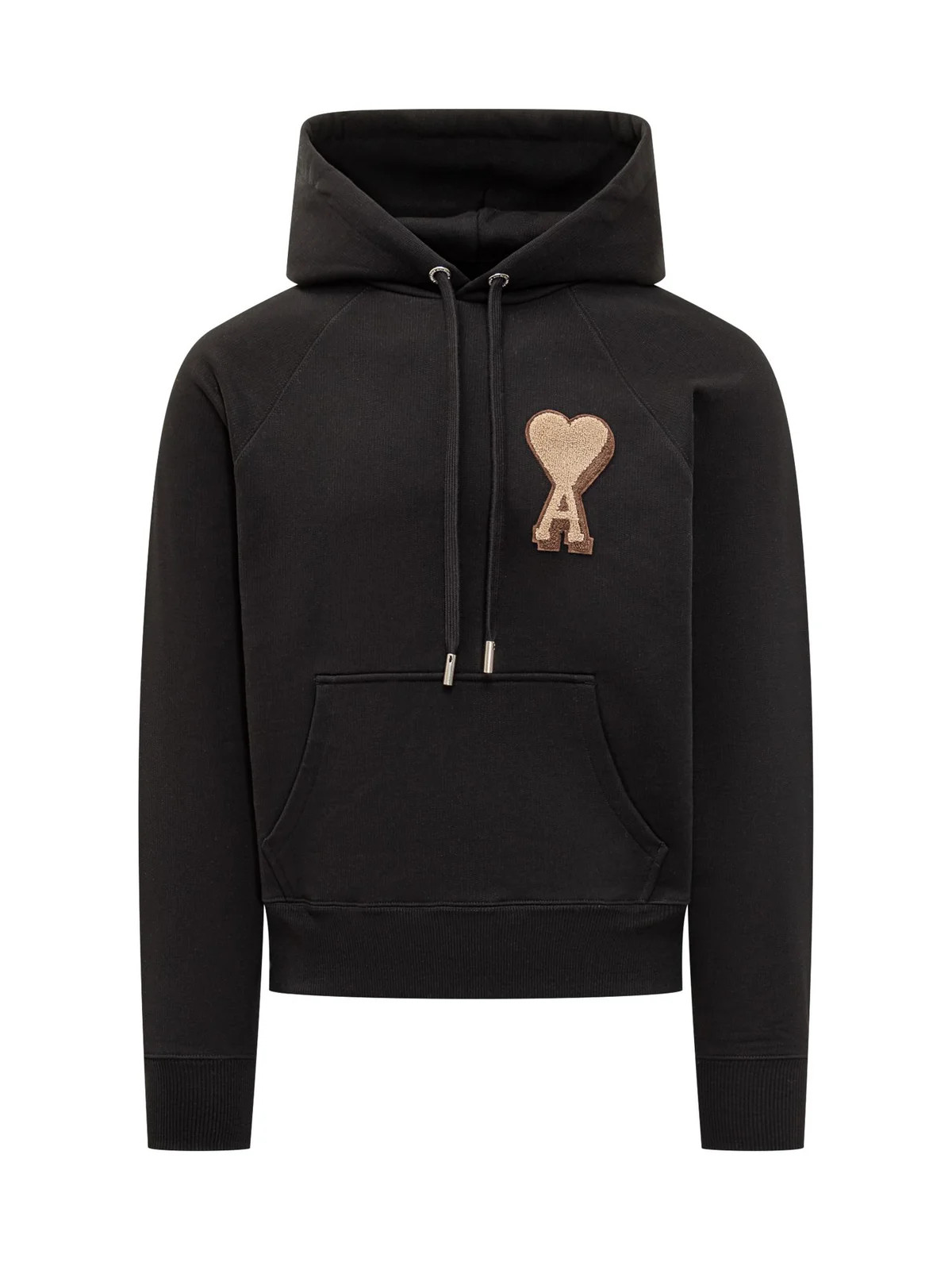 AMI Paris Logo Detailed Drawstring Hoodie | Cettire Global