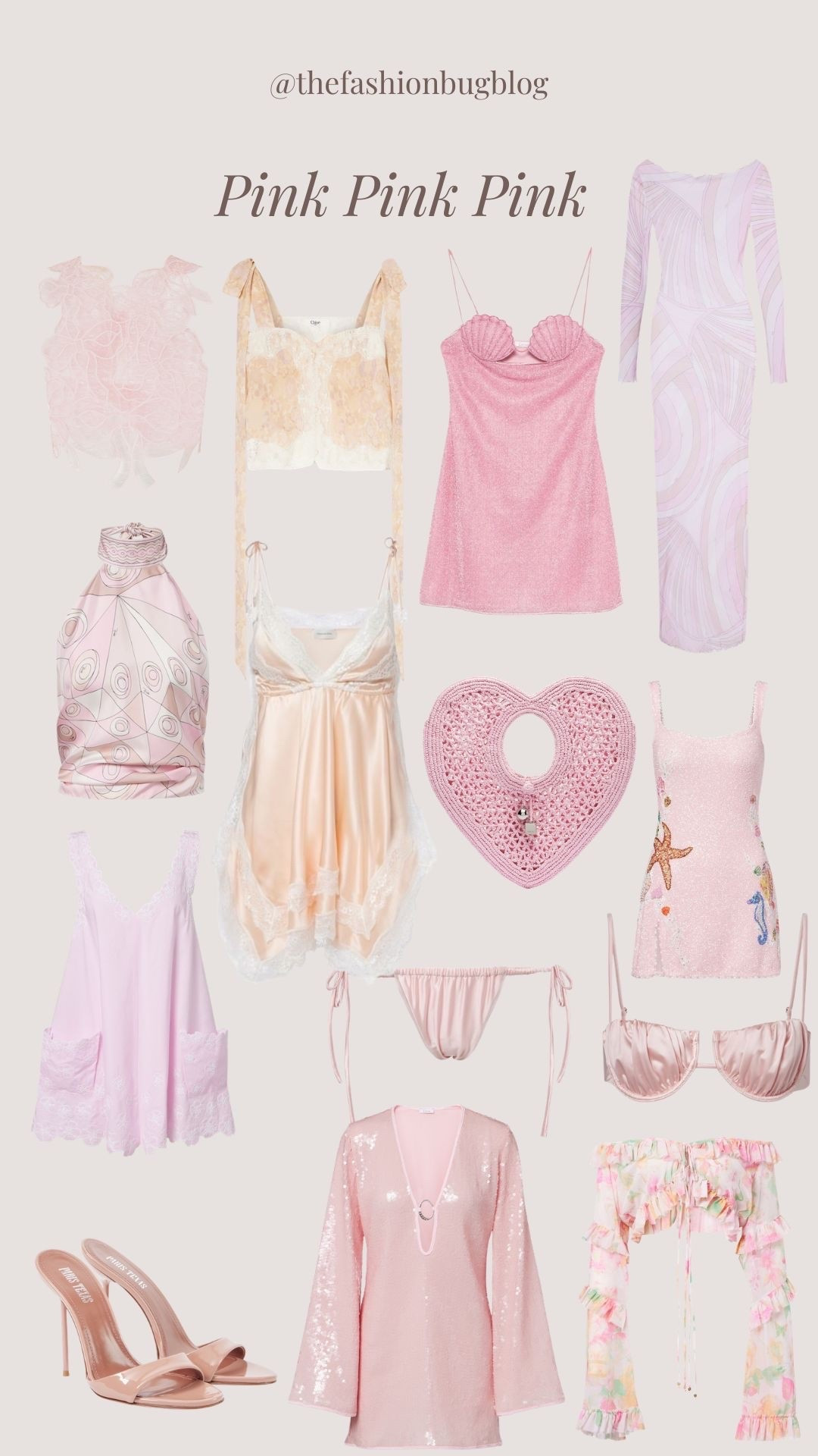 Pink summer edit Chloe Retrofete JACQUEMUS clio peppiat Pucci Julie Dunn