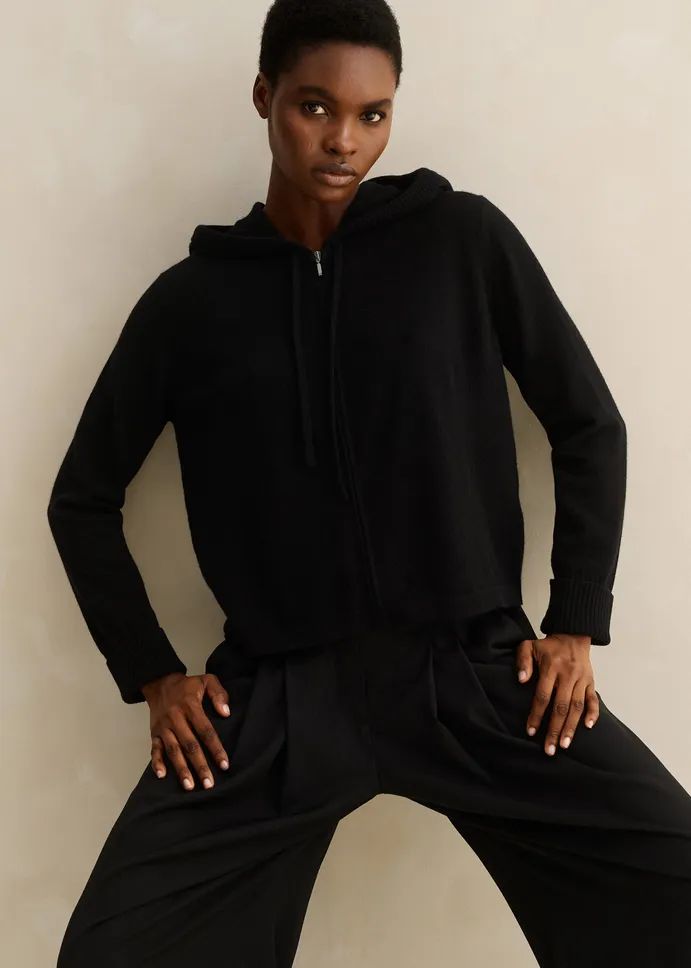 Cashmere Relaxed Fit Box Zip Hoody | ME+EM Global (Excluding US)