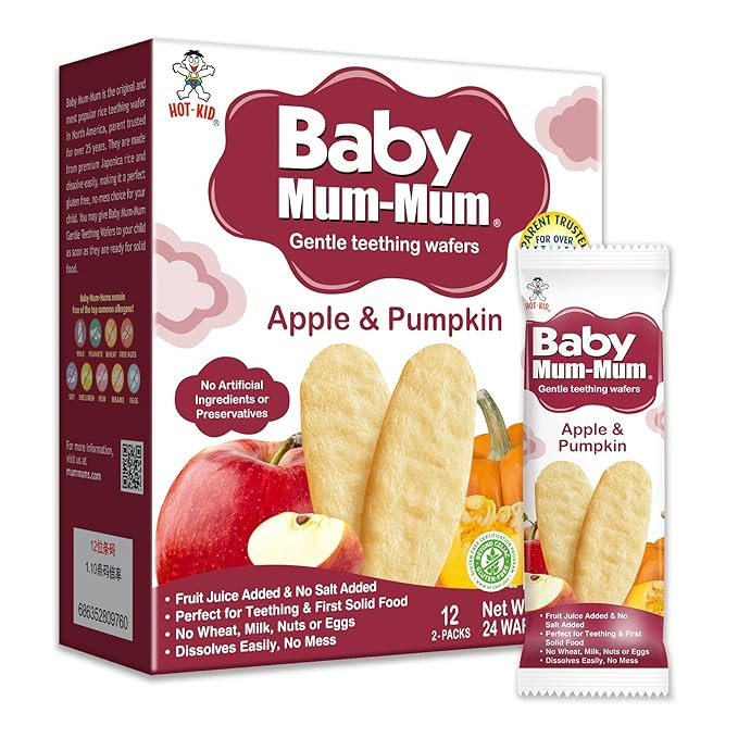 Baby Mum-Mum Rice Rusks, Banana, Gluten Free, Allergen Free, Non-GMO, Rice Teether Cookie for Tee... | Amazon (US)