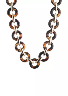 Lauren Ralph Lauren Gold Tone 16" Tortoise Collar Necklace | Belk