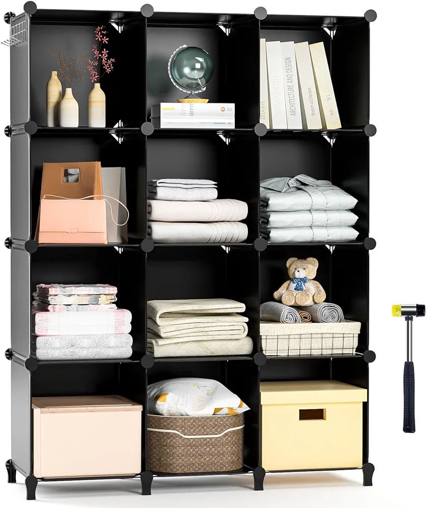 Amazon.com: Neprock Cube Shelves, 12 Cubby Storage Organizer,DIY Closet Organizers and Storage Sh... | Amazon (US)