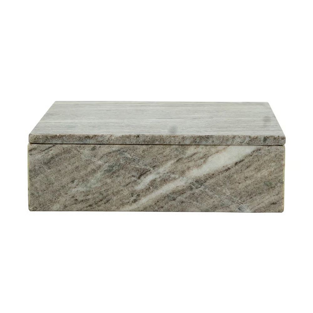 Decorative Gray Marble Storage Box With Removable Lid | Wayfair North America
