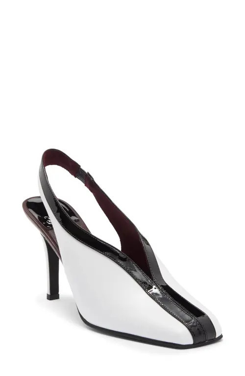 Jeffrey Campbell Means Slingback Pump in Black White Combo at Nordstrom, Size 5.5 | Nordstrom