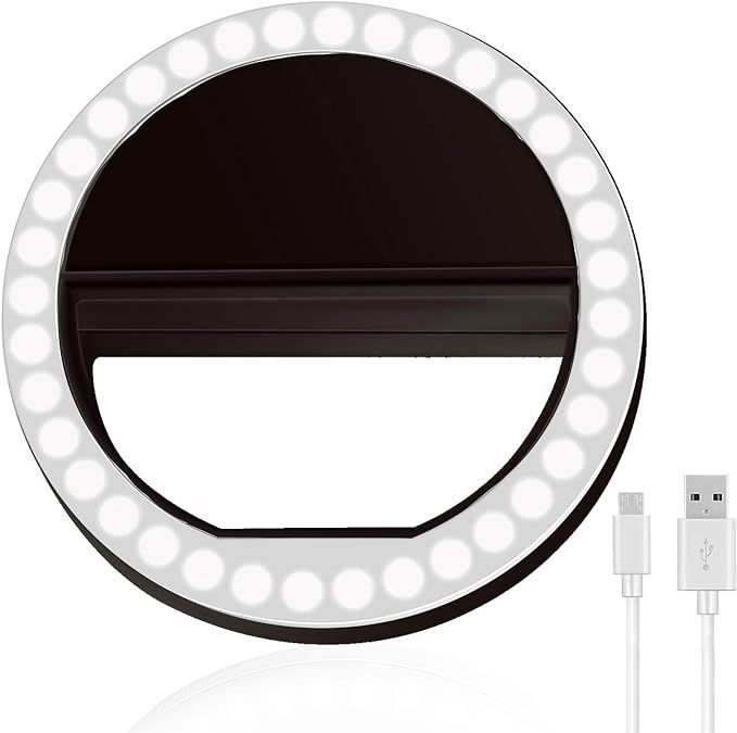 XINBAOHONG Selfie Ring Light Rechargeable Portable Clip-on Selfie Fill Light with 36 LED for Smar... | Amazon (US)