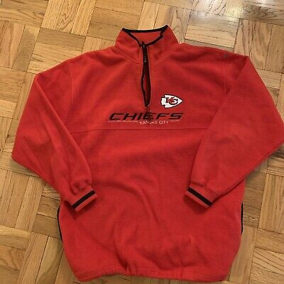 Vintage Kansas City Chiefs Red Fleece 1/4 Zip Pullover Size Large  | eBay | eBay US