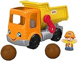 Fisher-Price Little People Dump Truck Toy with Music Sounds and Loading Action, 3 Play Pieces, To... | Amazon (US)