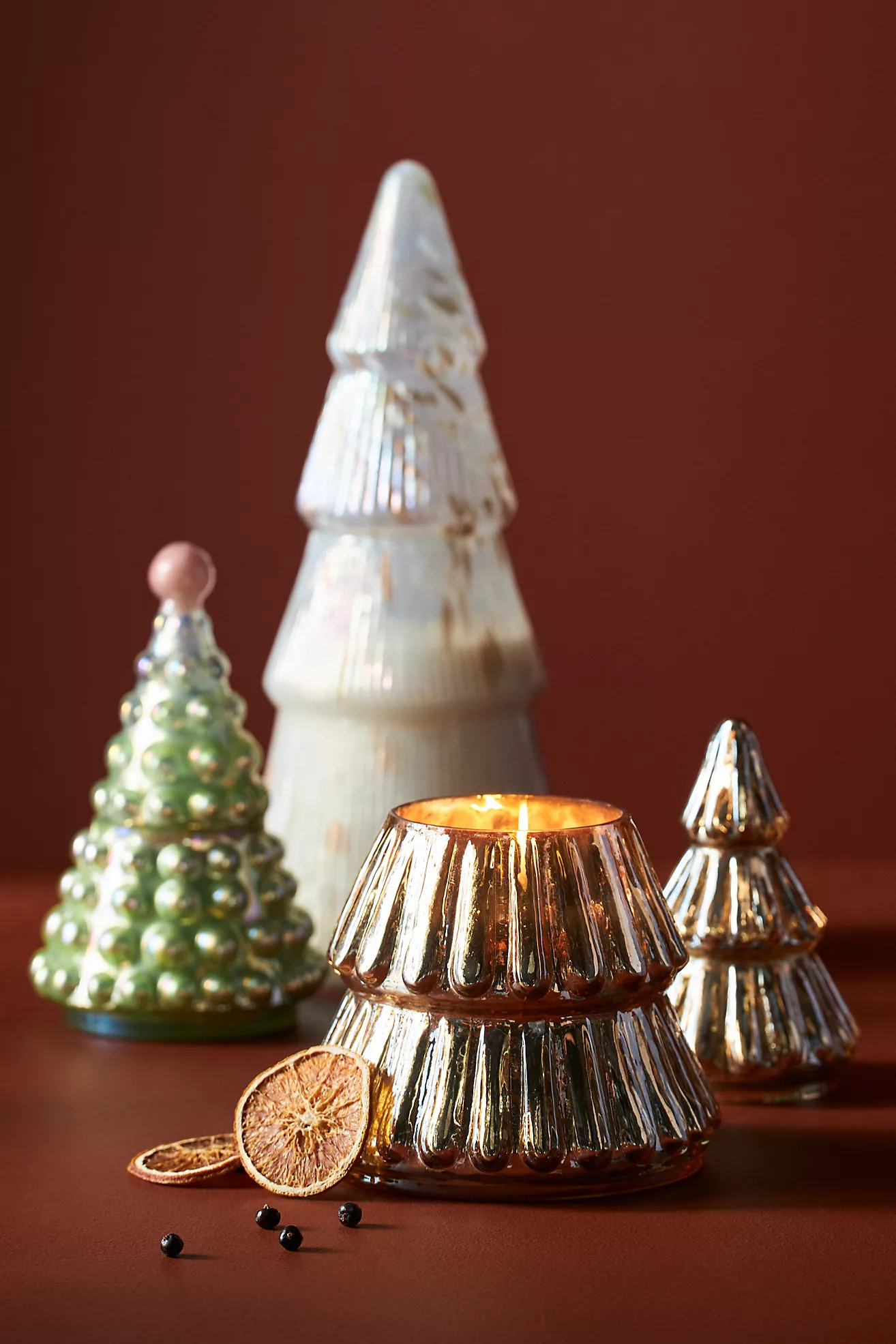 Hallorm Fresh Sparkling Citrus & Juniper Glass Tree Candle | Anthropologie (US)