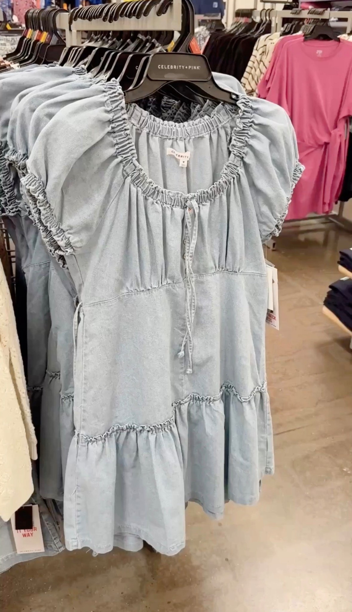 🤍 New denim dress from Walmart & perfect for any concert, church, or special occasion. Easily dress it up or 