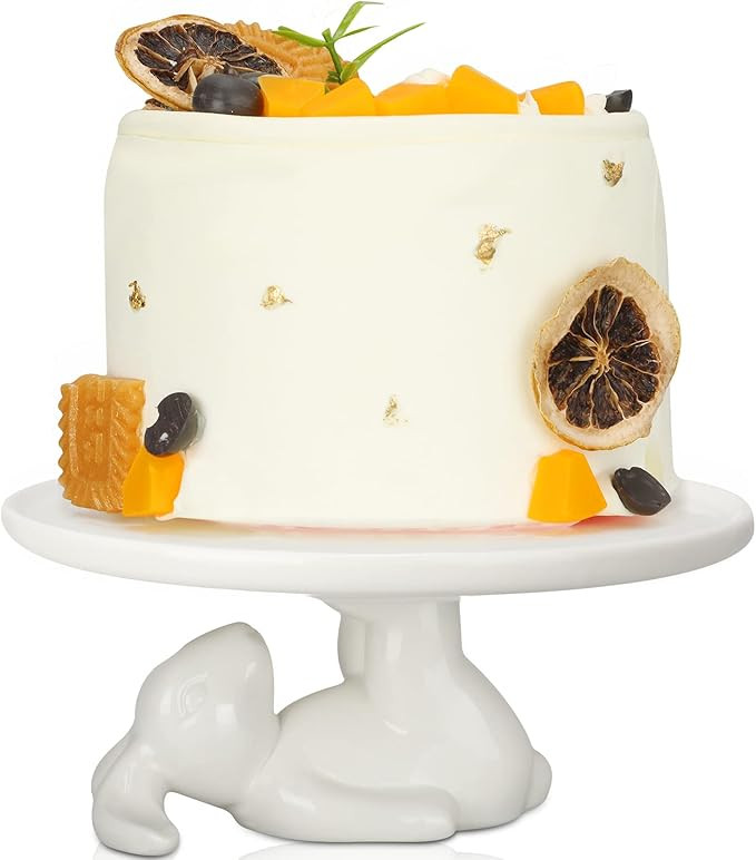 Nuenen Easter Cupcake Stand Bunny Ceramic Dessert Plates 8.3 Inches Bunny Serving Dishes Round De... | Amazon (US)