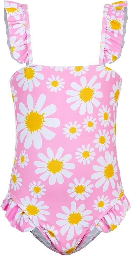 DivingBirds Toddler Swimsuit Rash Guard Baby Girl Bathing Suit One Piece Ruffle Kids Rashgard Swi... | Amazon (CA)