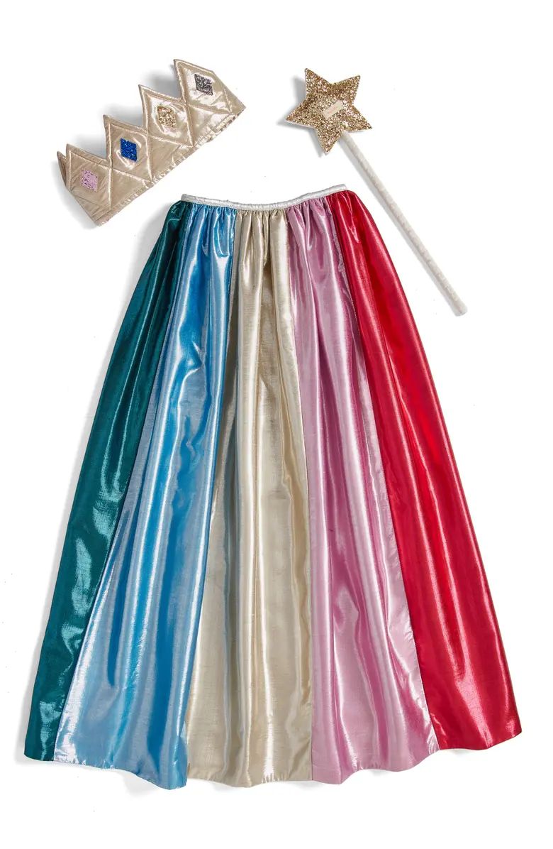 Meri Meri Kids' Rainbow Cape, Glitter Crown & Wand Set | Nordstrom | Nordstrom