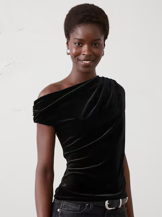 Velvet Off-Shoulder Top | Banana Republic Factory