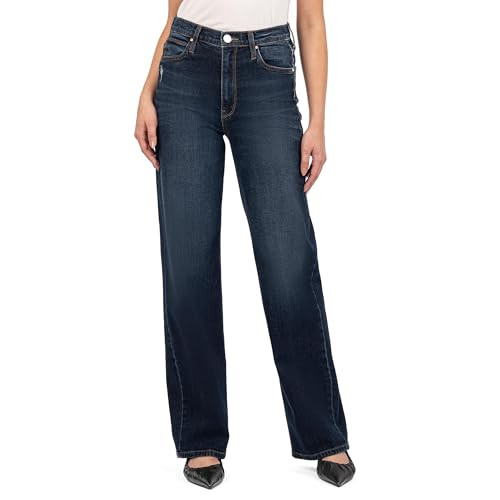 KUT from the Kloth Women's Sienna High-Rise Wide Leg Five-Pocket in Feelings Size: 14 Inseam: 31 | Amazon (US)